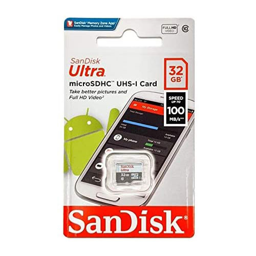 Карта пам'яті microSDHC (UHS-1) SanDisk Ultra 32Gb class 10 A1 (100Mb/s) (SDSQUNR-032G-GN3MN)