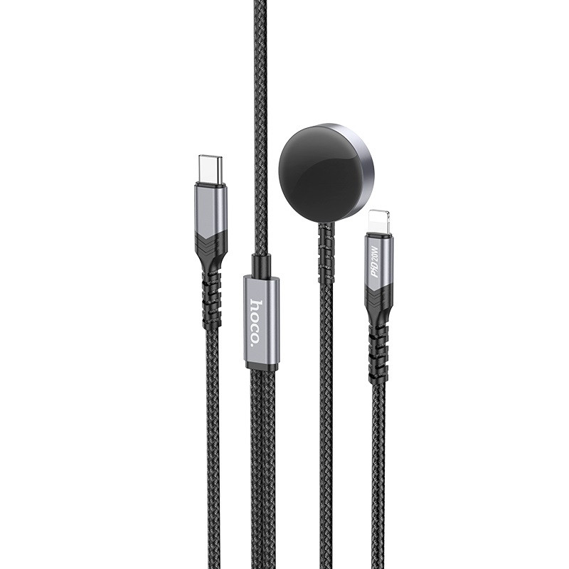 Кабель HOCO CW54 2-in-1 charging cable iP+iWatch Black (6942007611381)