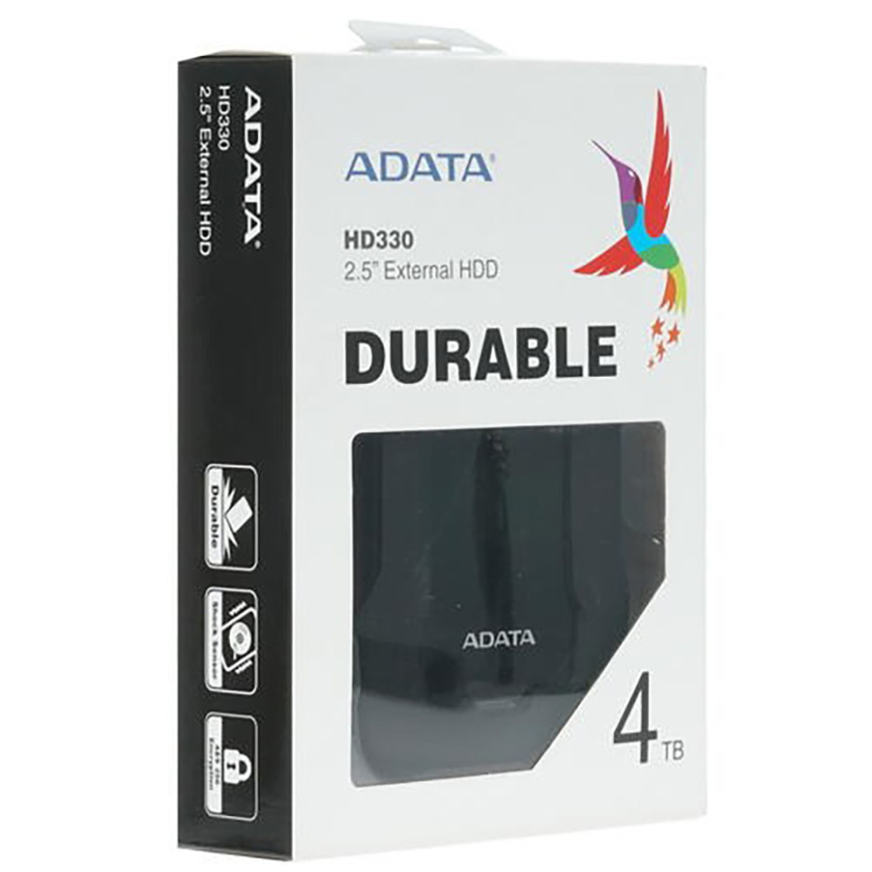 Зовнішній жорсткий диск PHD External 2.5'' ADATA USB 3.1 DashDrive Durable HD330 4TB Black (AHD330-4TU31-CBK)