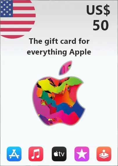 Подарункова карта iTunes 50 USD Gift Card | USA обліковий запис тільки (Ключ активації)