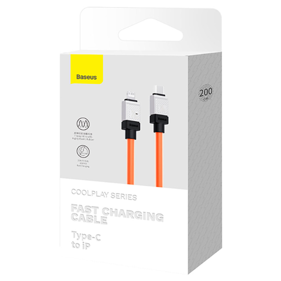 Кабель Baseus CoolPlay Series Fast Charging Cable Type-C to iP 20W 2m Orange (CAKW000107)