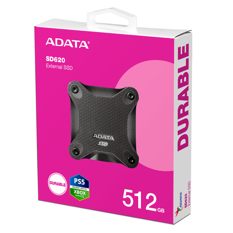 Портативний SSD ADATA SD620 512GB USB 3.2  520/460Mb/s Black (SD620-512GCBK)