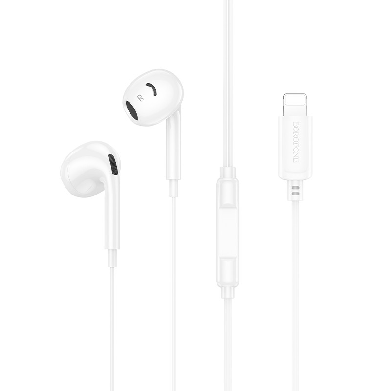 Навушники дротові BOROFONE BM96 (Lightning) White (6941991118104)