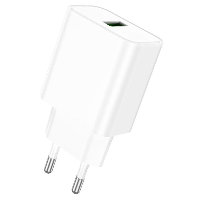 Мережевий зарядний пристрій BOROFONE BA72A Spring single port QC3.0 charger White (6974443388558)