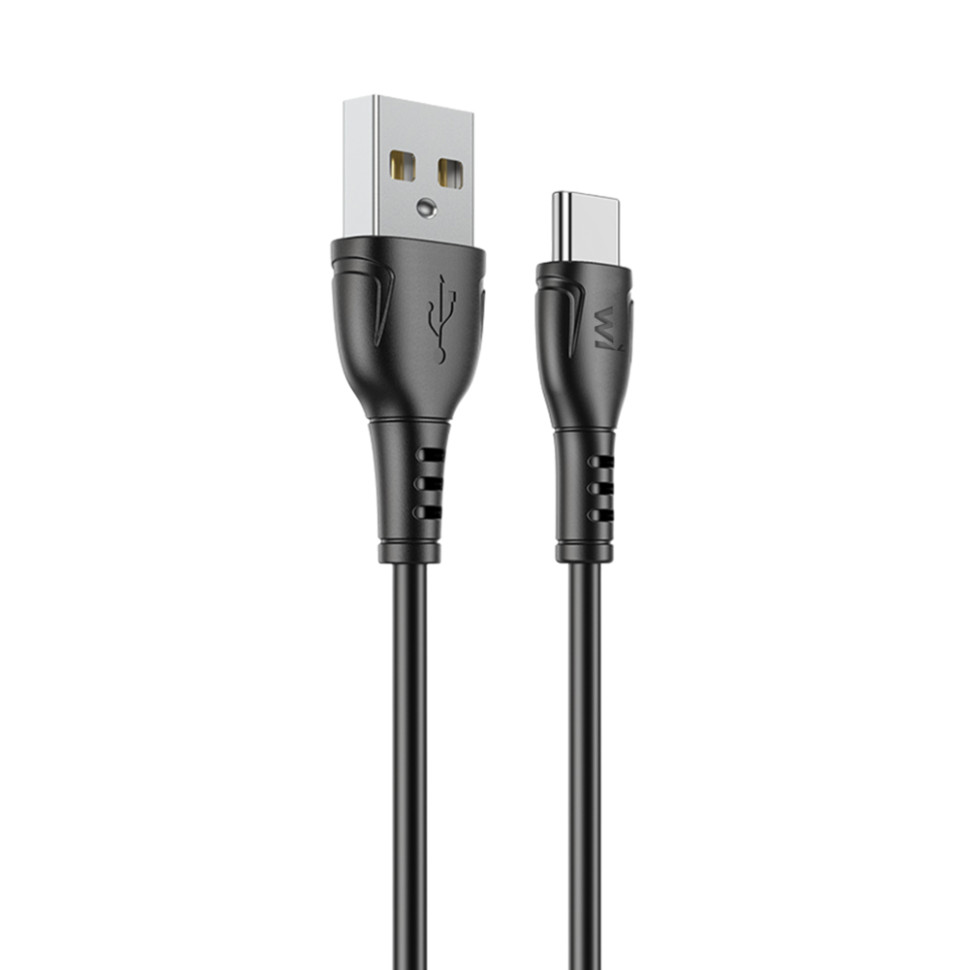 Кабель Wibrand Boa PVC charging data cable Type-C 1m Black (WI.DC/BO1B-UC)