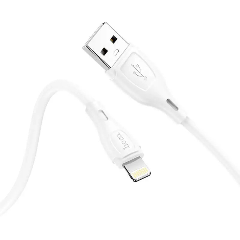 Кабель HOCO X61 Ultimate silicone charging data cable for iP White (6931474747815)