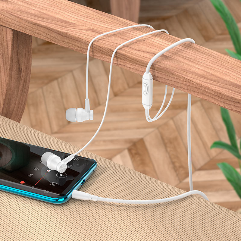 Навушники BOROFONE BM67 Talent universal earphones with mis White (6974443382907)