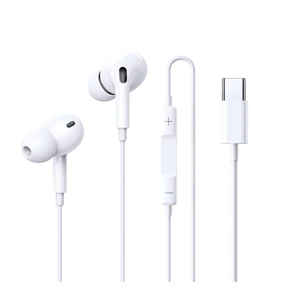 Навушники дротові REMAX Wired Earphones for Music and Call  RM-575/a/i  (Type-C) White (6954851234708)