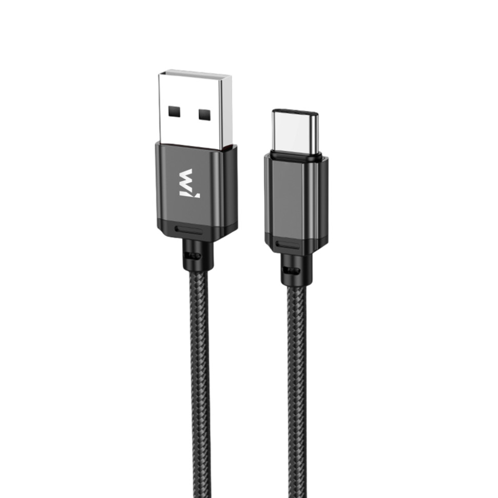 Кабель Wibrand Cobra nylon charging data cable for Type-C 1m Black (WI.DC/CO1B-UC)