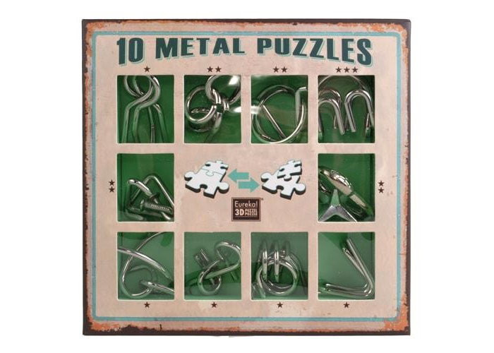 Набір головоломок Metal Puzzles (10 шт.) (зелений) (10 Metal Puzzles Green) (473357)