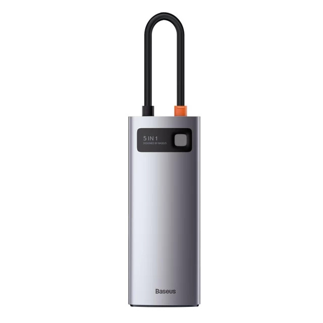 USB-хаб Baseus Metal Gleam Series 5-in-1 Multifunctional （Type-C to HDMI*1+USB3.0*3+PD*1) (CAHUB-CX0G)