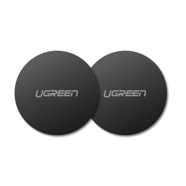 Пластина для магнітного тримача UGREEN LP123 Rounded Metal Plate for Magnetic Phone Stand 2 Pack (Black) (UGR-30836)