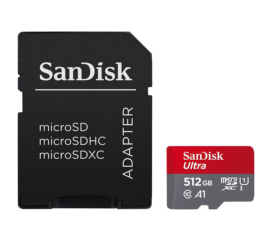 Карта пам'яті microSDXC (UHS-1) SanDisk Ultra 512Gb class 10 A1 (150Mb/s) (adapter SD) (SDSQUAC-512G-GN6MA)