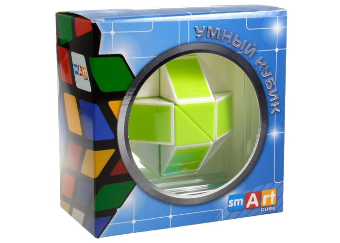 Змійка Рубіка біло-зелена в коробці (Smart Cube Snake White and Green in box) (SCT404)