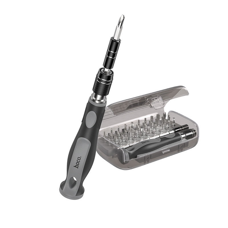 Набір викруток HOCO UT10 32-in-1 screwdriver set gray and black (6942007674614)
