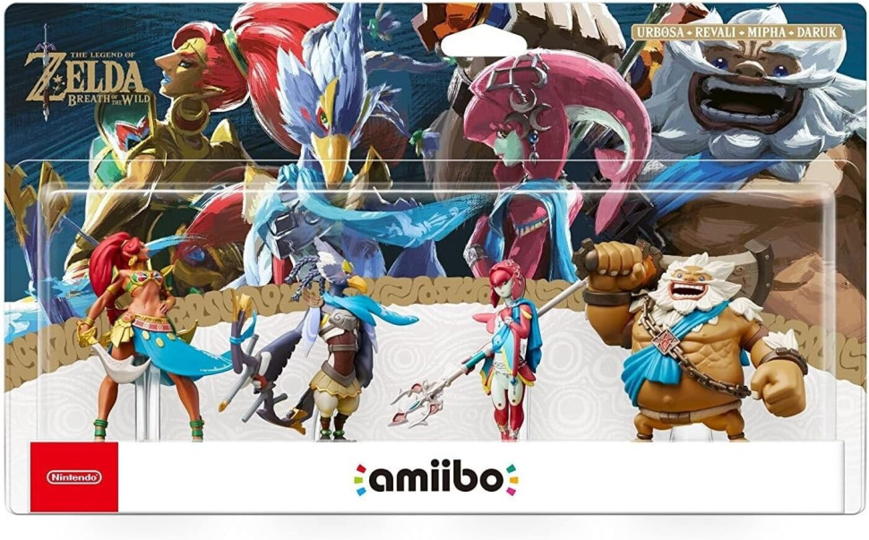 Фігурка Nintendo Amiibo Urbosa, Revali, Mipha, Daruk (Набір із 4 фігурок)