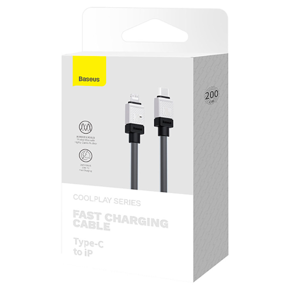 Кабель Baseus CoolPlay Series Fast Charging Cable Type-C to iP 20W 2m Black (CAKW000101)