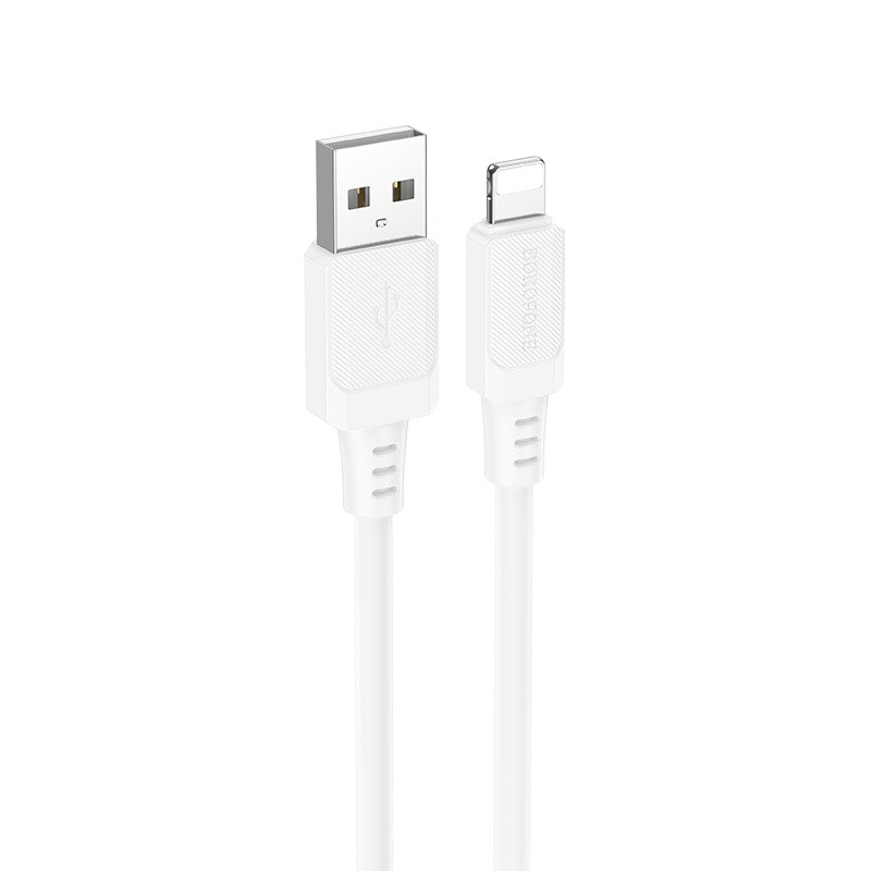 Кабель BOROFONE BX115 Lotto silicone charging data cable iP White (6941991119637)