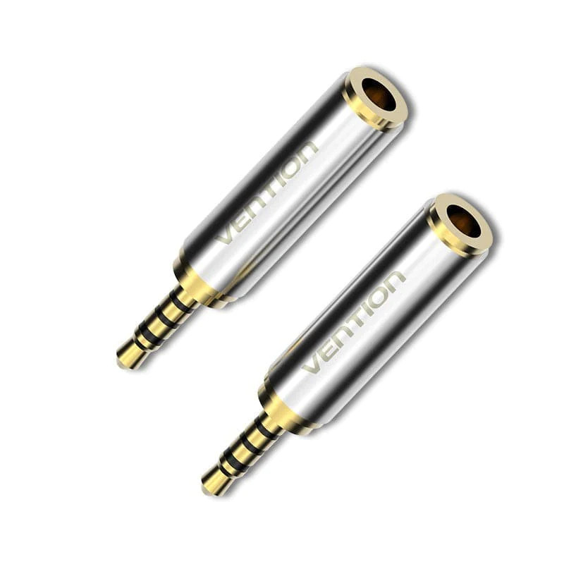 Аудіо перехідник Vention 2.5mm Male to 3.5mm Female Audio Adapter Silvery Metal Type (VAB-S02) (VAB-S02)
