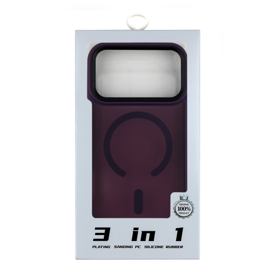 Чохол TPU+PC ShadowMat with MagSafe для iPhone 17 Pro Max Bordo