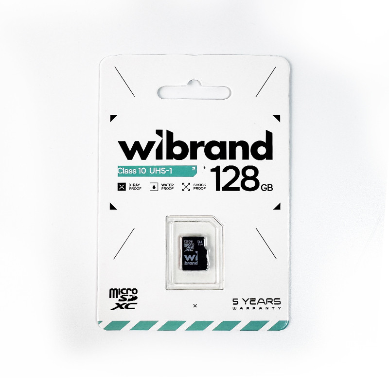 Карта пам'яті microSDXC (UHS-1) Wibrand 128Gb class 10 (WICDHU1/128GB)