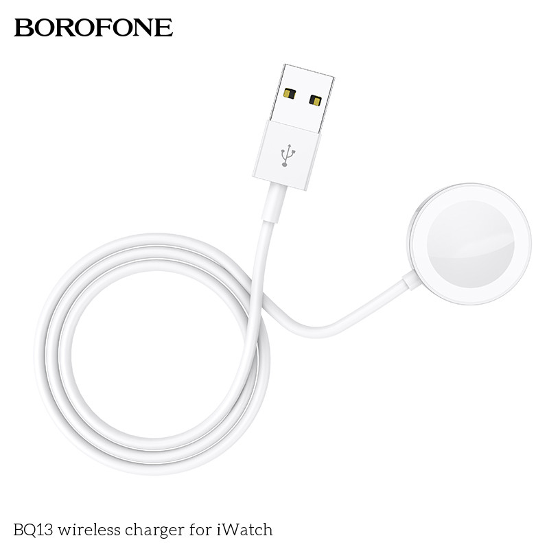 Бездротовий зарядний пристрій BOROFONE BQ13 wireless charger for iWatch White (6974443380798)