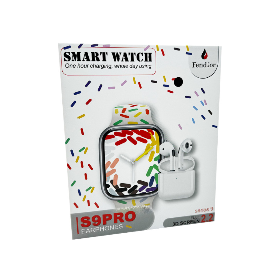 Смарт-годинник Fendior S9 Pro+TWS 49mm. 200 mAh Black (FendiorS9PBlack)
