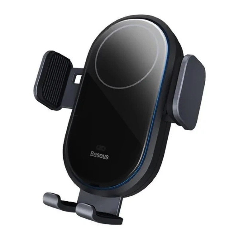 Автотримач для телефона з БЗП Baseus LightChaser Series Wireless Charging Electric Car Mount 15W Cosmic Black (C40355900121-00)