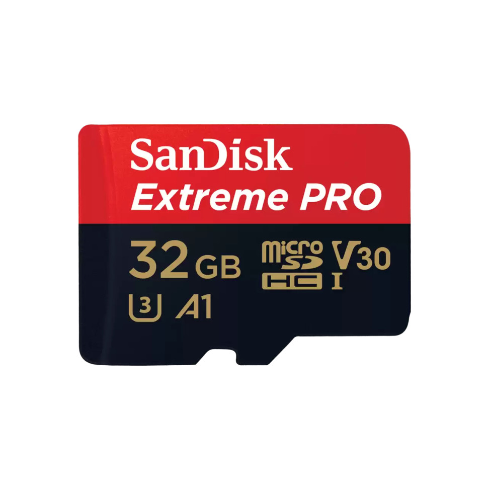 Карта пам'яті microSDXC (UHS-1 U3) SanDisk Extreme Pro A1 32Gb class 10 V30 (R100MB/s,W90MB/s) (adapter) (SDSQXCG-032G-GN6MA)