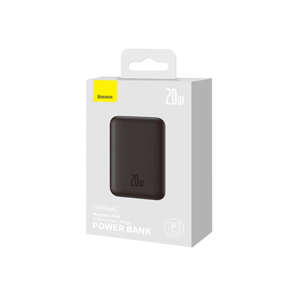 Зовнішній акумулятор Baseus Magnetic Mini Wireless Fast Charge Power Bank 10000mAh 20W Black (PPCX070001)