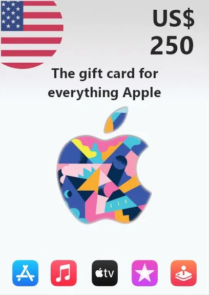 Подарункова карта iTunes 250 USD Gift Card | USA обліковий запис тільки (Ключ активації)