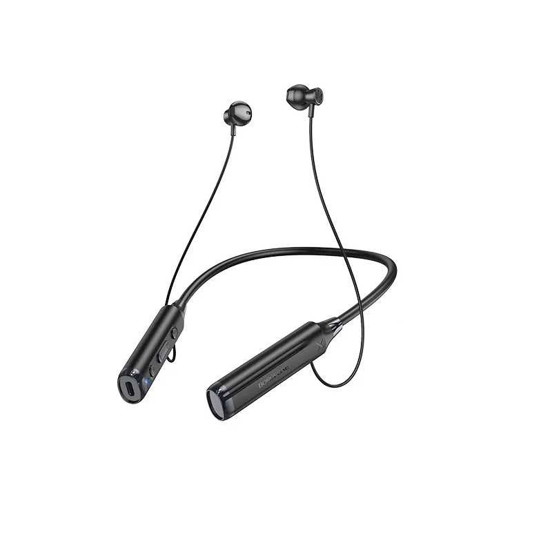 Бездротові спортивні навушники BOROFONE BE64 Perfect neckband BT earphones Black (6941991103704)