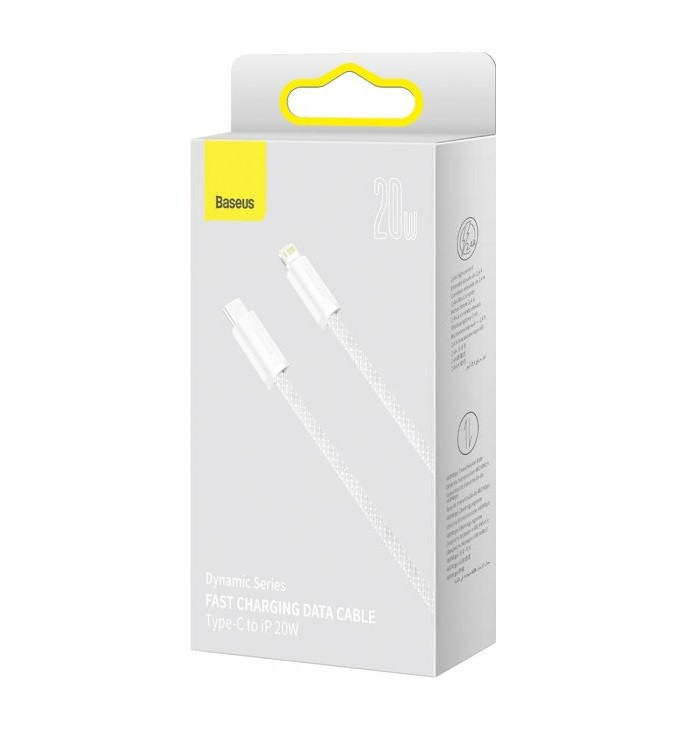 Кабель Baseus Dynamic Series Fast Charging Data Cable Type-C to iP 20W 1m White (CALD000002)