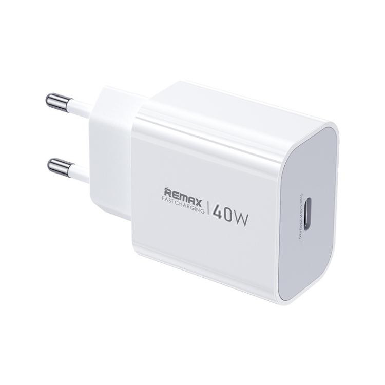 Мережевий зарядний пристрій REMAX Huiying GaN Fast Charging Charger  CA10(C40W) EU-white (6954851252122)