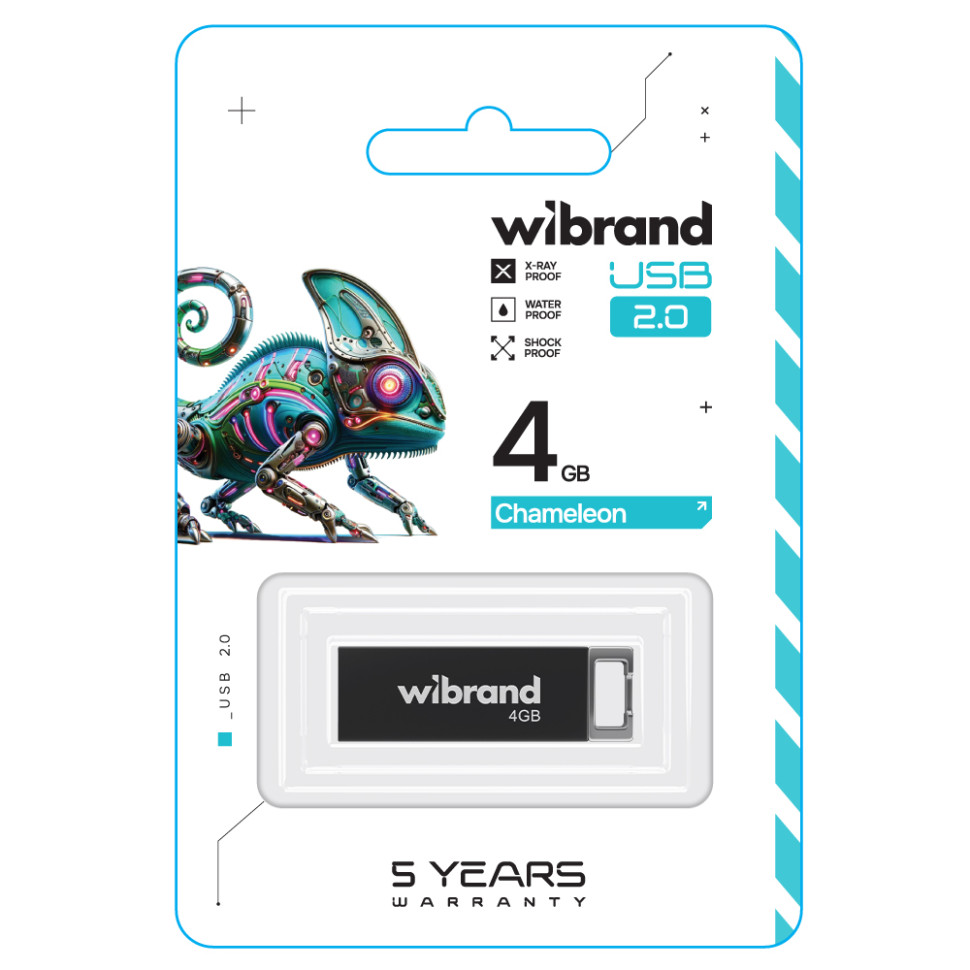 Флеш-накопичувач Wibrand USB 2.0 Chameleon 4Gb Black (WI2.0/CH4U6B)