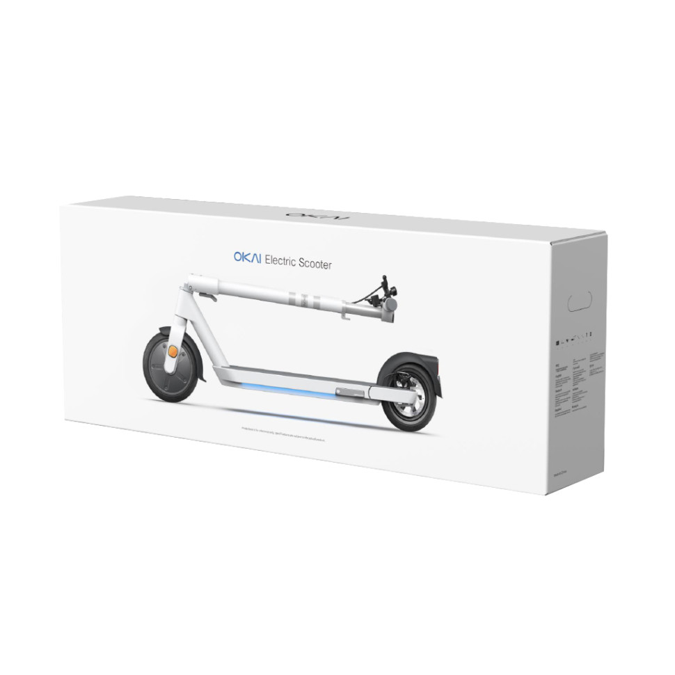 Електросамокат OKAI ES20-NEON White 9", 300(600)W, 9.8Ah, 40km, 25km\h, 20%, NFC, App, 16kg (ES20-W 8.5")