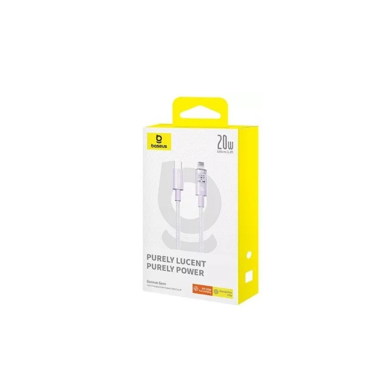 Кабель Baseus Gem Fast-Charging Data Cable USB-C to iP 20W 1m Nebula Purple (P10373001511-00)