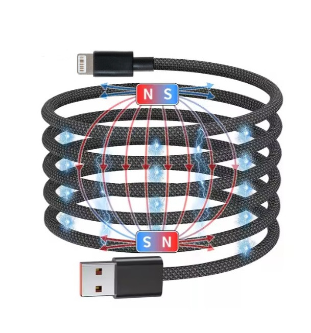 Кабель NN SN3 Magnetic Usb lightning 1m 100W black (NNSN3)
