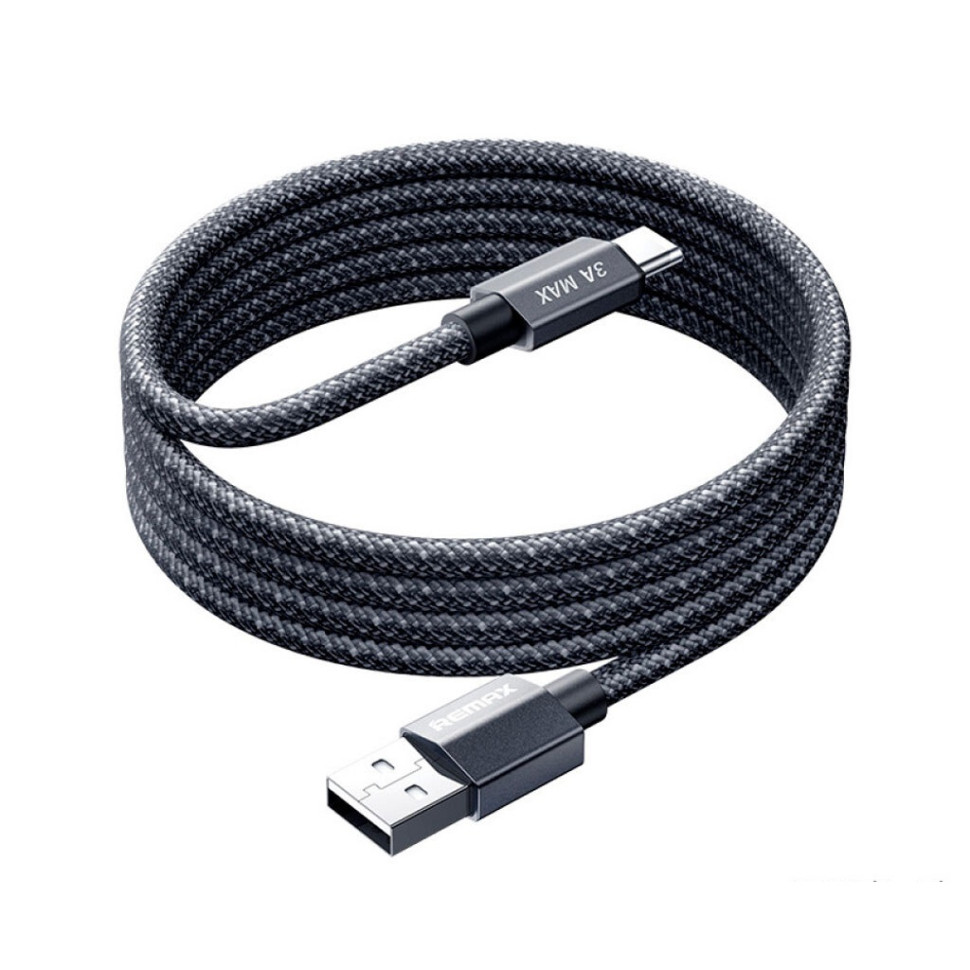 Кабель REMAX Phantom  aluminum alloy light fast charging braided data cable 1.2M CB01(A-C) (6954851235033)