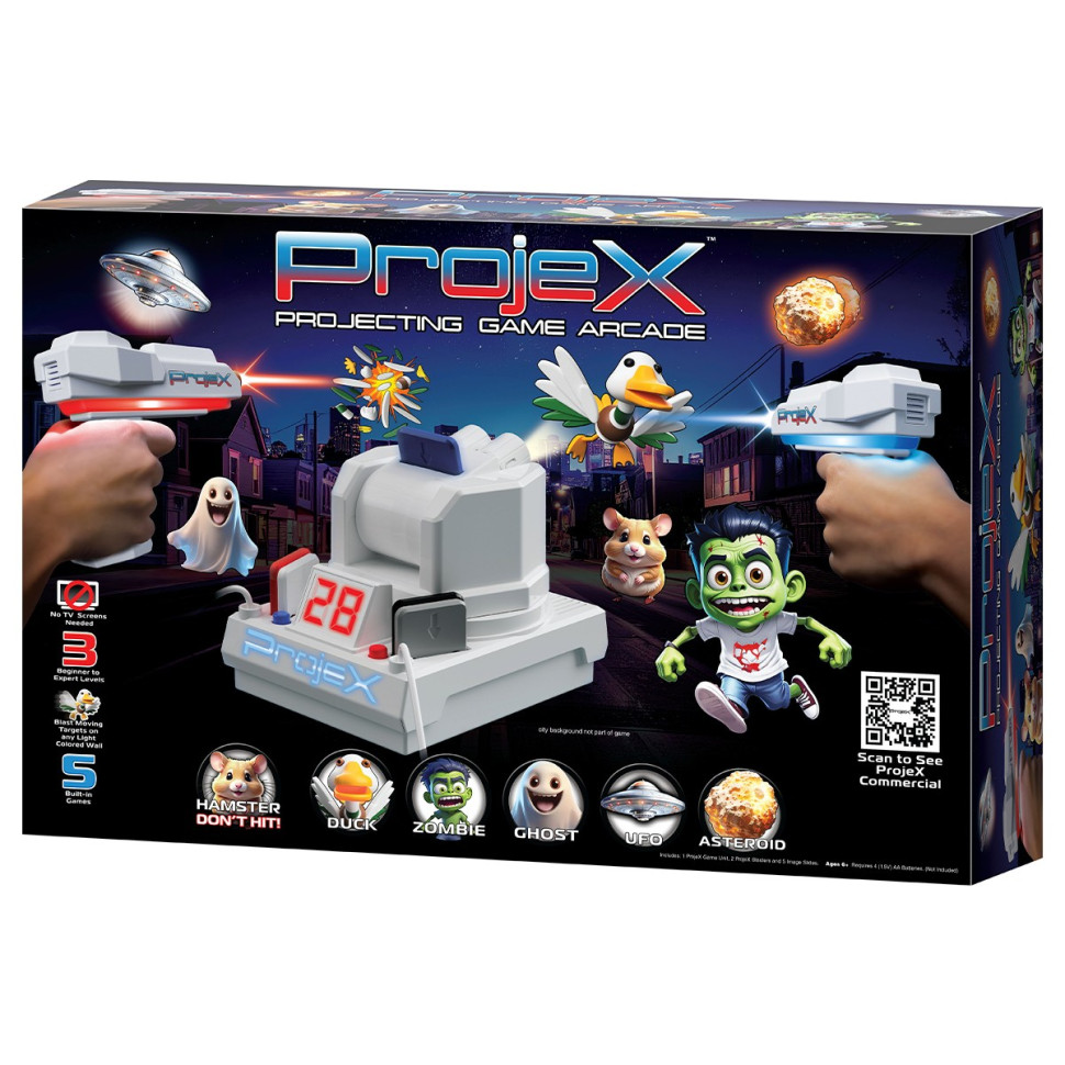 Ігровий набір для лазерних боїв  -  ПРОЕКТОР PROJEX ANIMATED (2 ігр. бластери, 5 слайд-цілей)