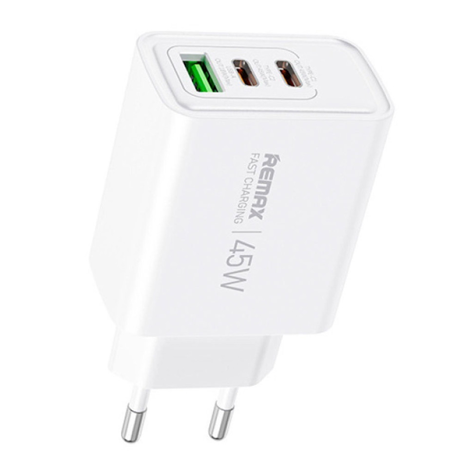Мережевий зарядний пристрій REMAX Kiddy Series 45W 2C+1A Fast Charger RP-U139 EU-WHITE (6972174151809)