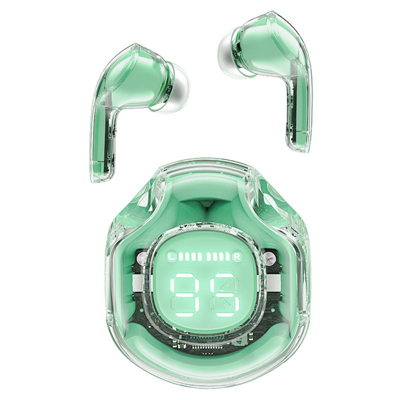Бездротові навушники ACEFAST T8 Crystal color (2) bluetooth earbuds Mint Green (6974316282259)