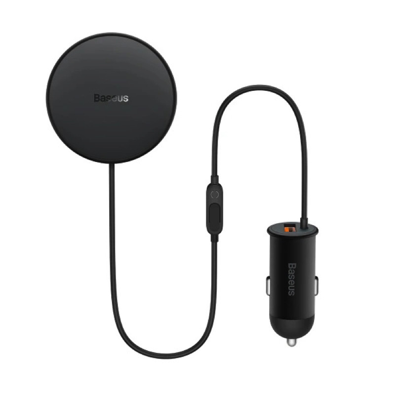 Автотримач для телефона з БЗП Basues CW01  Magnetic Wireless Charging Car Mount 40W Claw Edition Cluster Black (C40141000111-01)