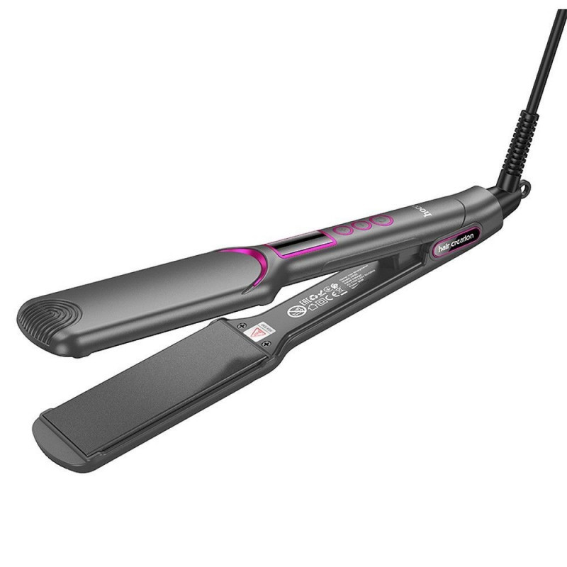 Вирівнювач для волосся з цифровим дисплеєм HOCO HP42 Wide board hair straightener with digital display(EU) Gray (6942007631648)