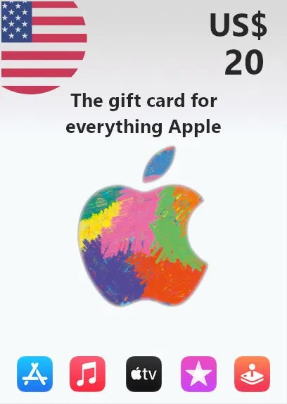 Подарункова карта iTunes 20 USD Gift Card | USA обліковий запис тільки (Ключ активації)