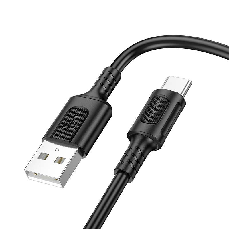 Кабель BOROFONE BX111 Feliz charging data cable Type-C(unpackaged) Black (6941991115080(unp))