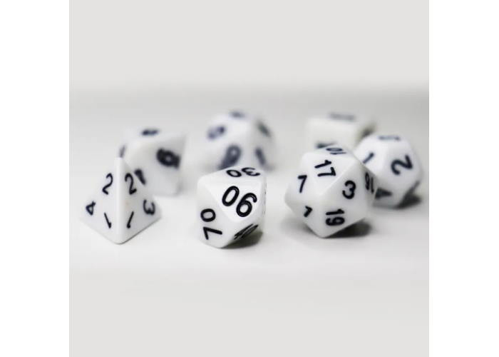 Набір кубиків Opaque 7 Dice Set - White (7 шт.) (g7dopaq07)