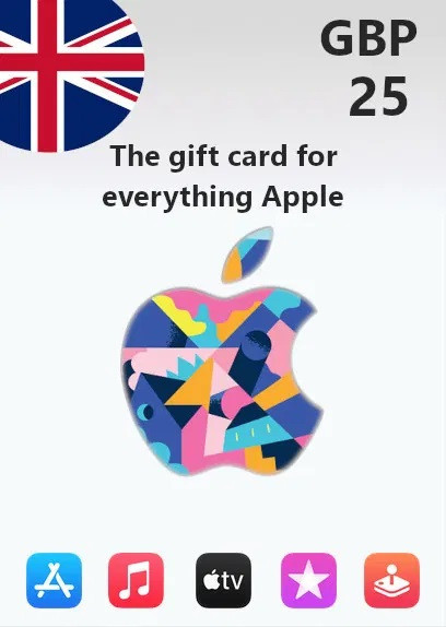Подарункова карта iTunes 25 GBP Gift Card | United Kingdom обліковий запис тільки (Ключ активації)