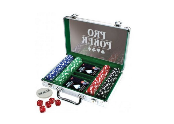 Настільна гра Tactic Покерний набір Pro-Poker 200 фішок по 11,5 г (алюмінієвий кейс) (03090)
