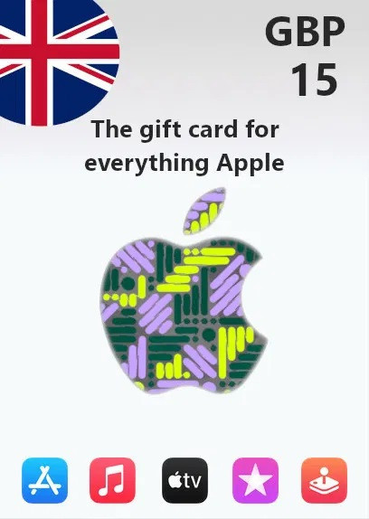 Подарункова карта iTunes 15 GBP Gift Card | United Kingdom обліковий запис тільки (Ключ активації)